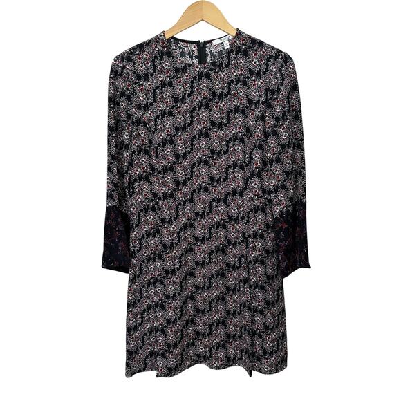 Derek Lam 10 Crosby 100% Silk Rocco Printed Dress Lightweight Floral Bell Sleeve - Picture 1 of 8